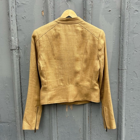 Lauren Ralph Lauren beige Linen moto jacket, size 6 - Picture 2 of 7